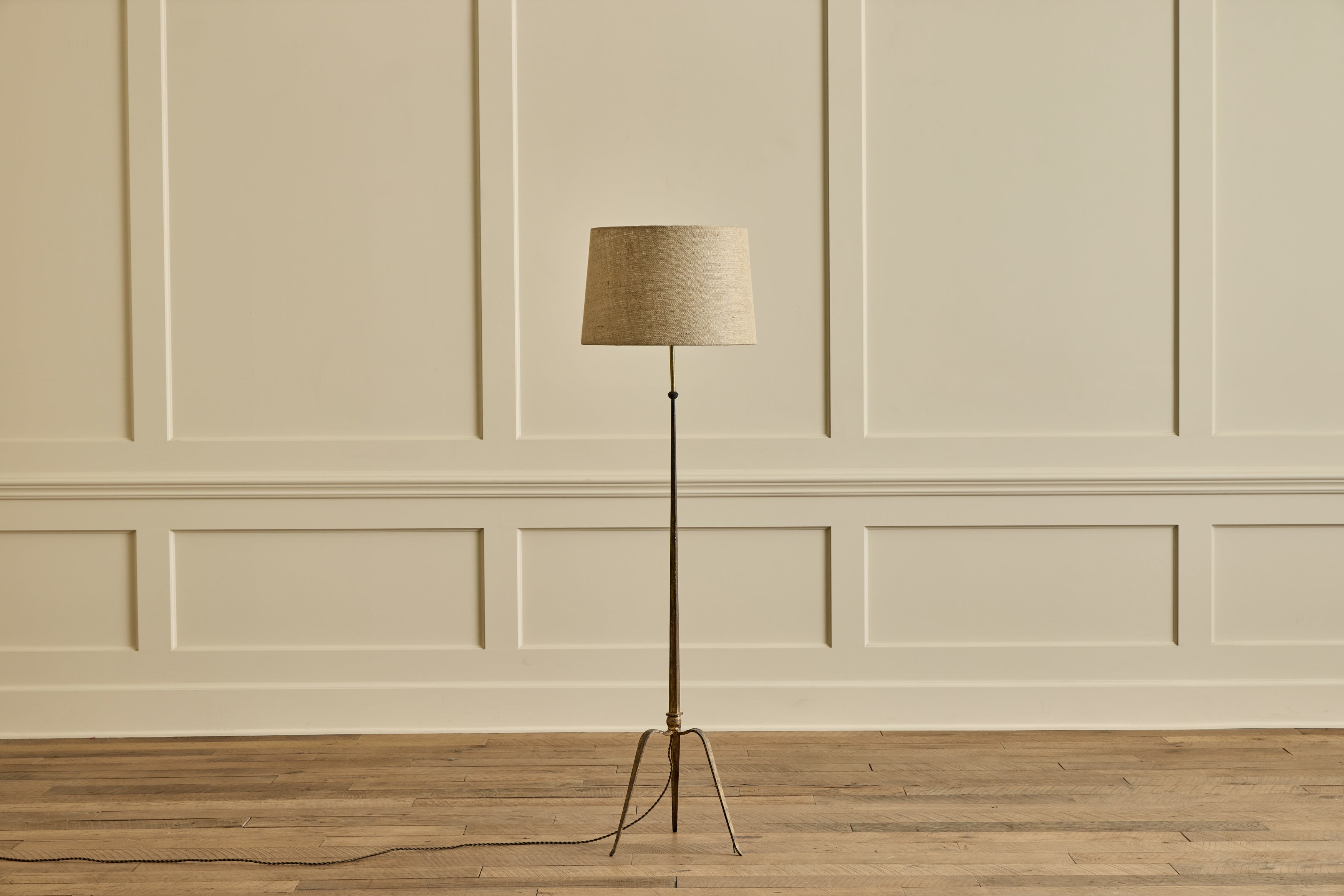 Gilt Iron Floor Lamp