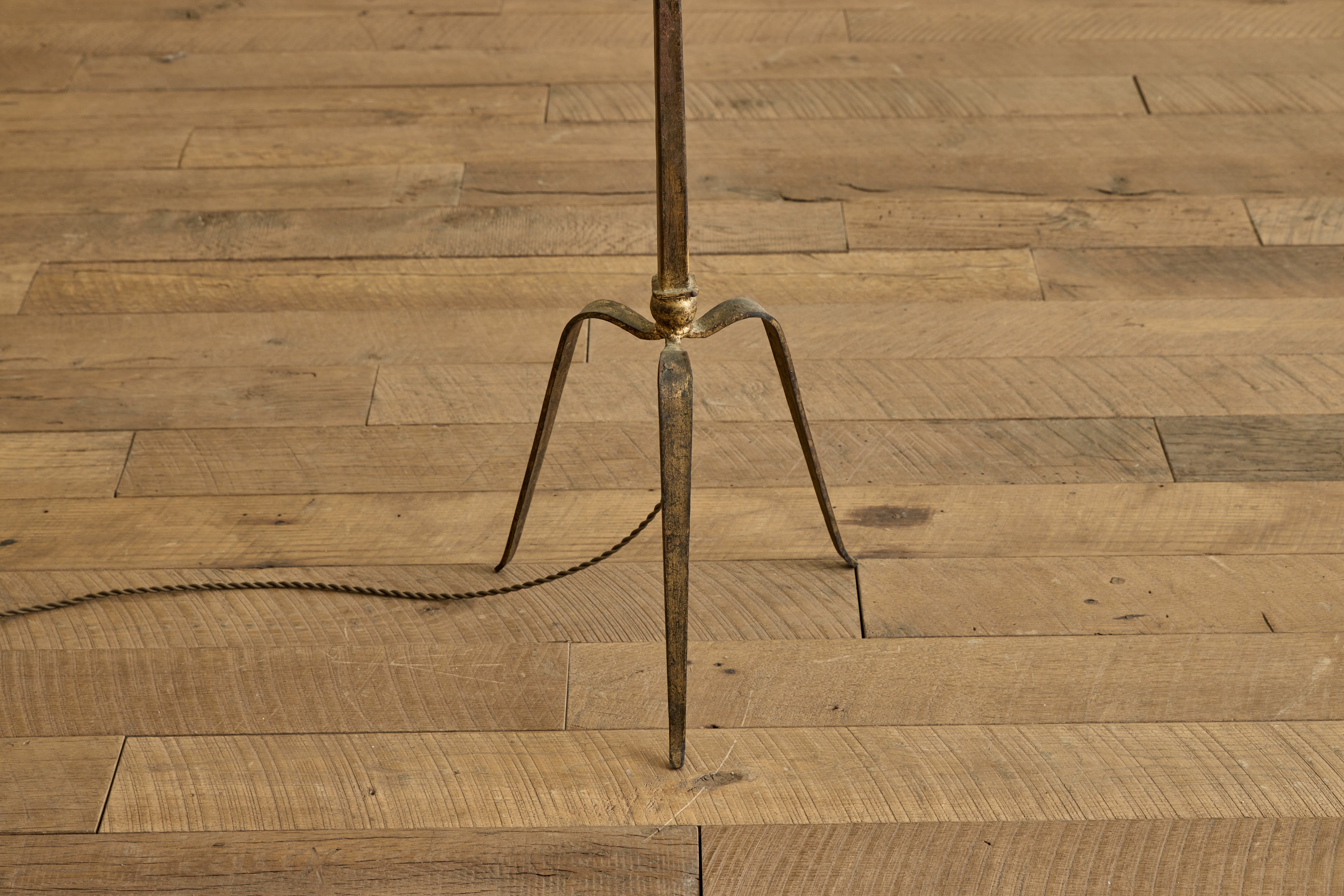 Gilt Iron Floor Lamp