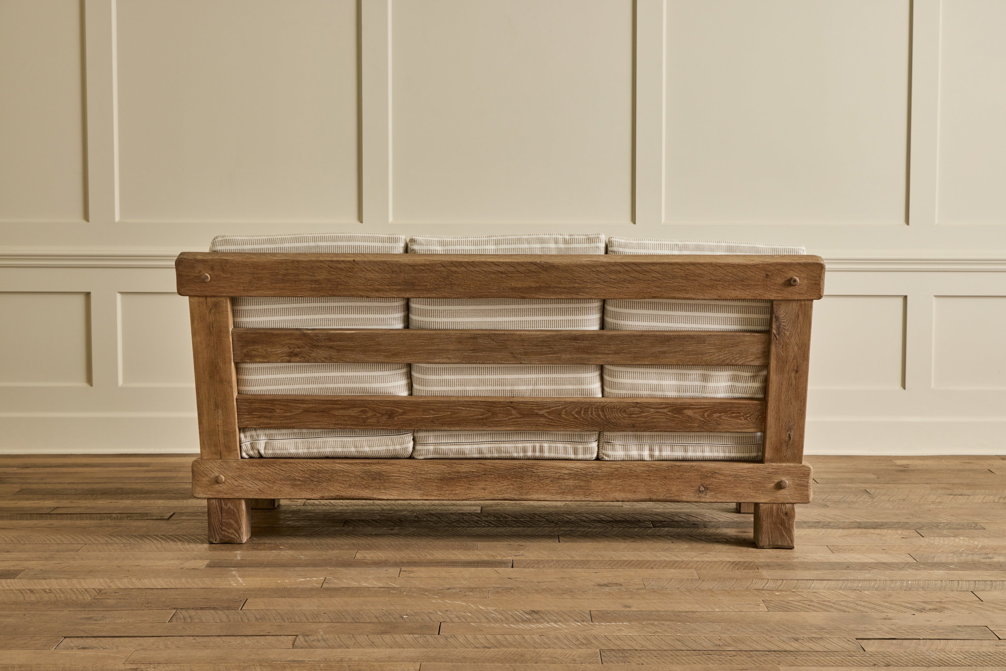 French Oak Brutalist Sofa No. 1