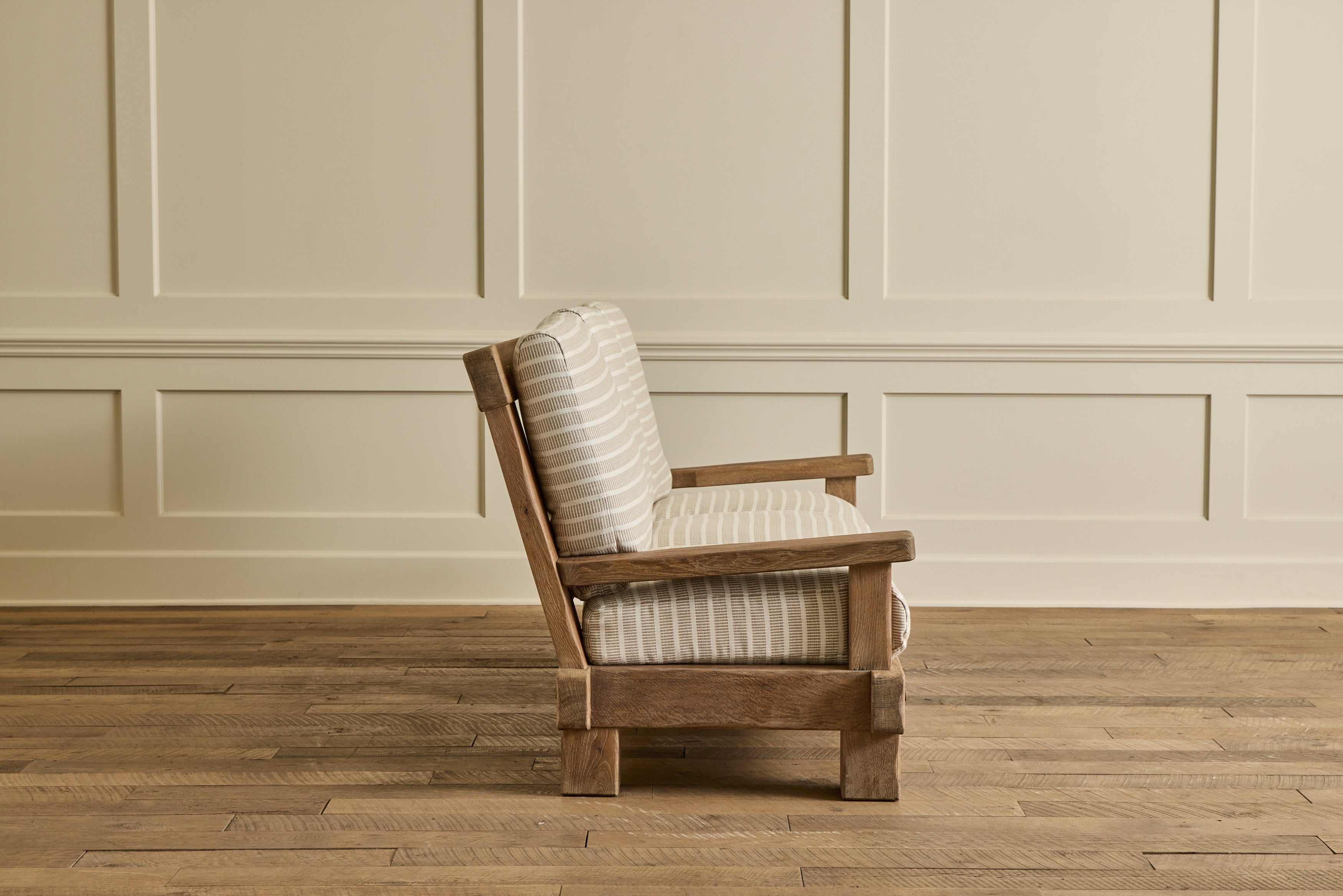 French Oak Brutalist Sofa No. 1