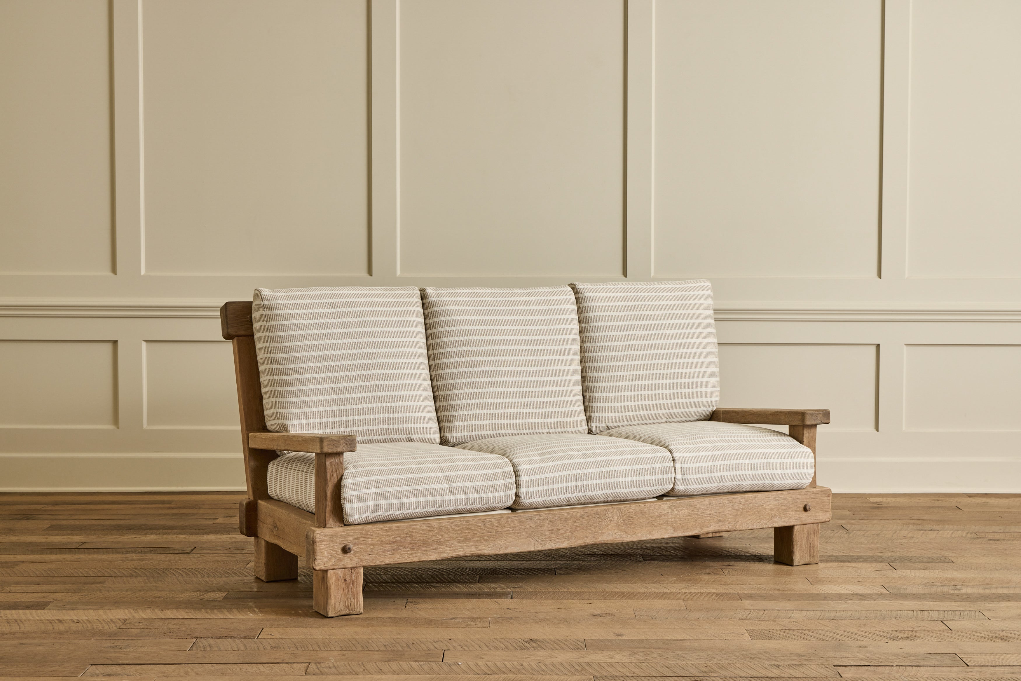 French Oak Brutalist Sofa No. 2