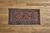 Pink & Blue Malayer Throw Rug 2'7 x 5'