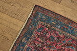 Pink & Blue Malayer Throw Rug 2'7 x 5'