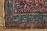 Pink & Blue Malayer Throw Rug 2'7 x 5'