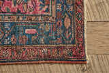 Pink & Blue Malayer Throw Rug 2'7 x 5'
