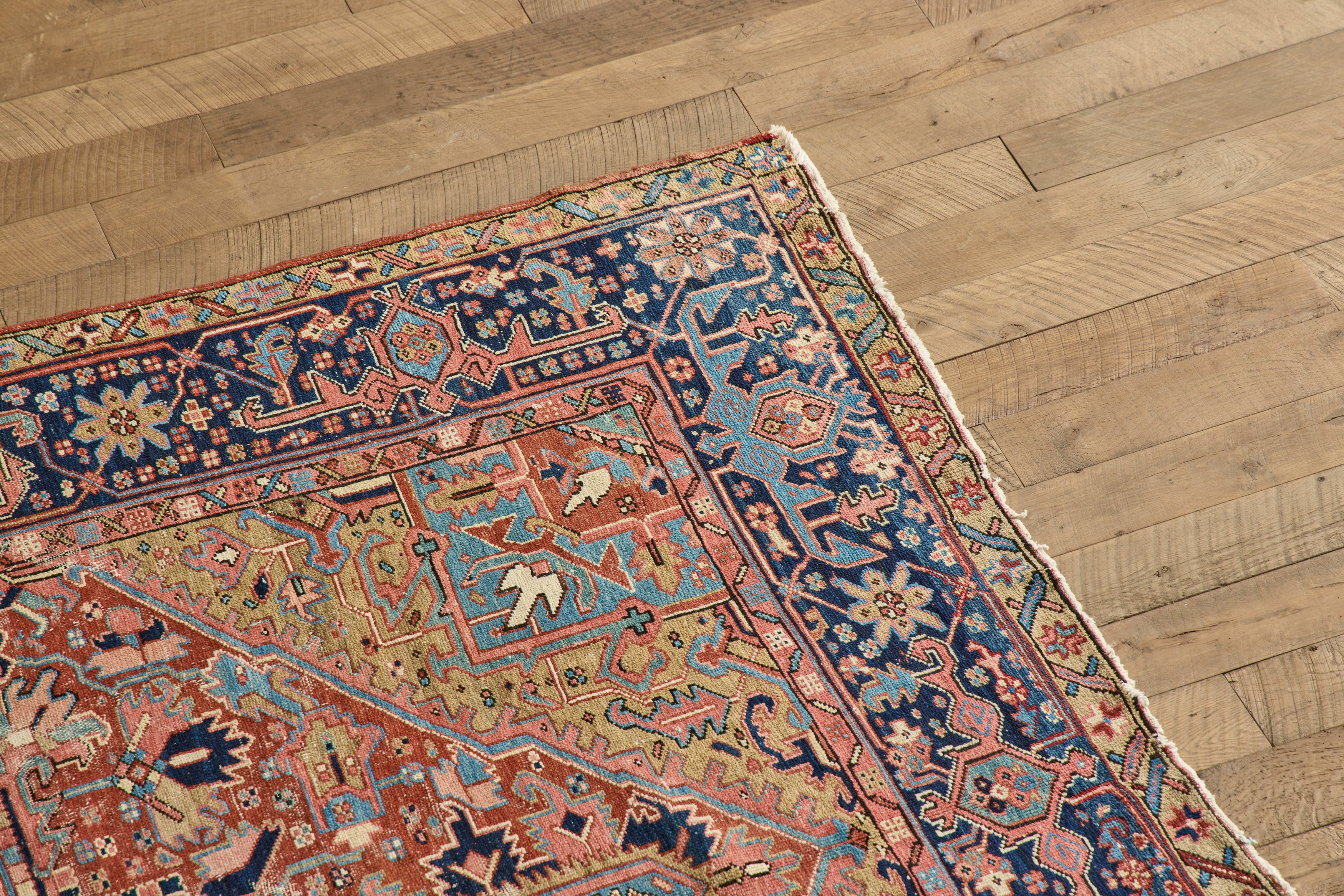 Multicolor Heriz Rug 8'6 X 11