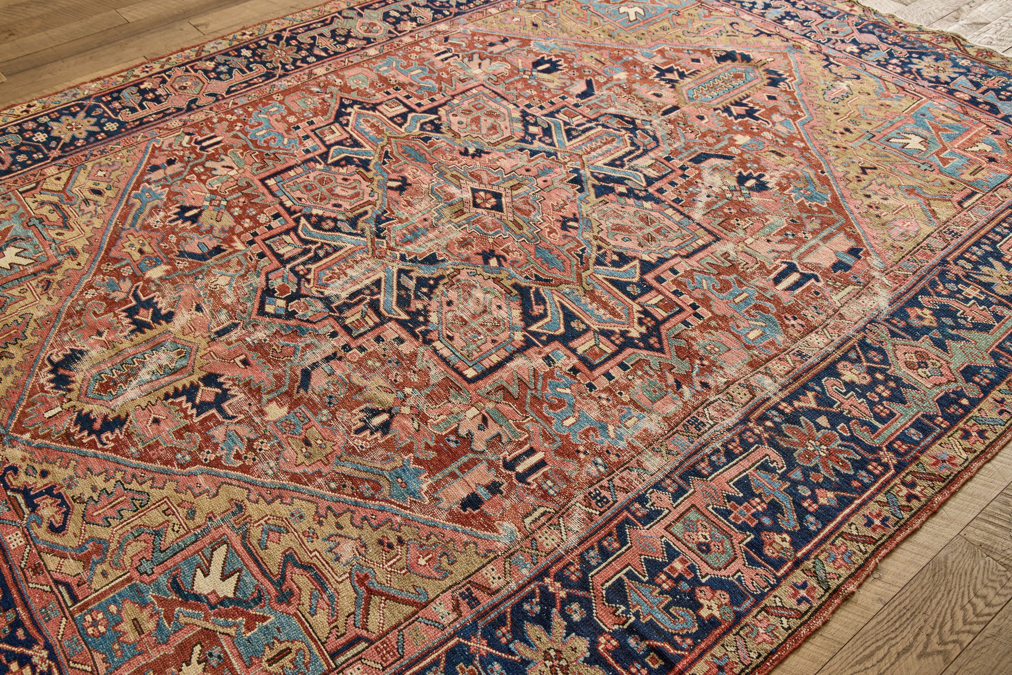 Multicolor Heriz Rug 8'6 X 11