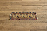 Caucasian Tribal Throw Rug 1'4 X 3