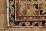 Caucasian Tribal Throw Rug 1'4 X 3