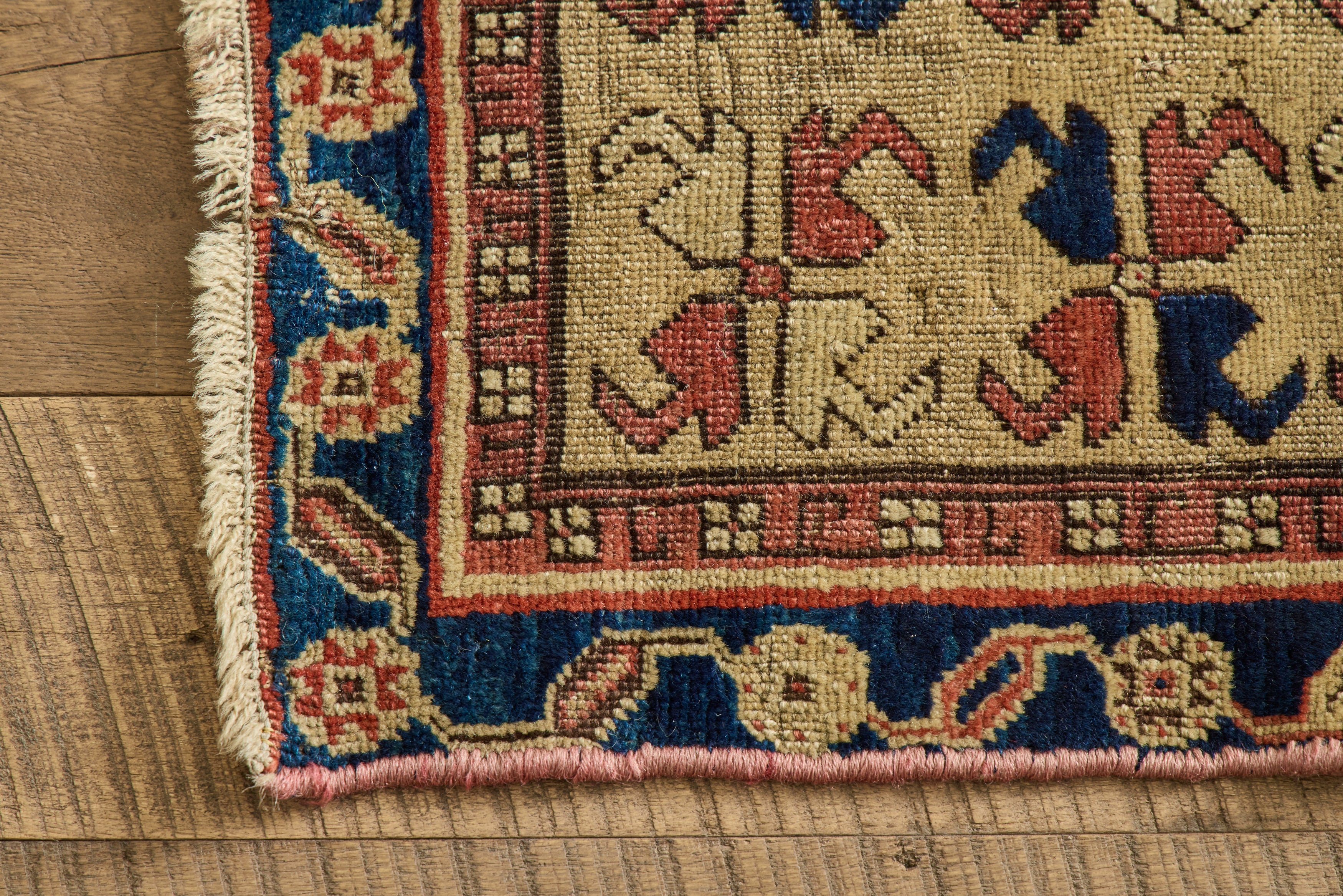 Caucasian Tribal Throw Rug 1'4 X 3