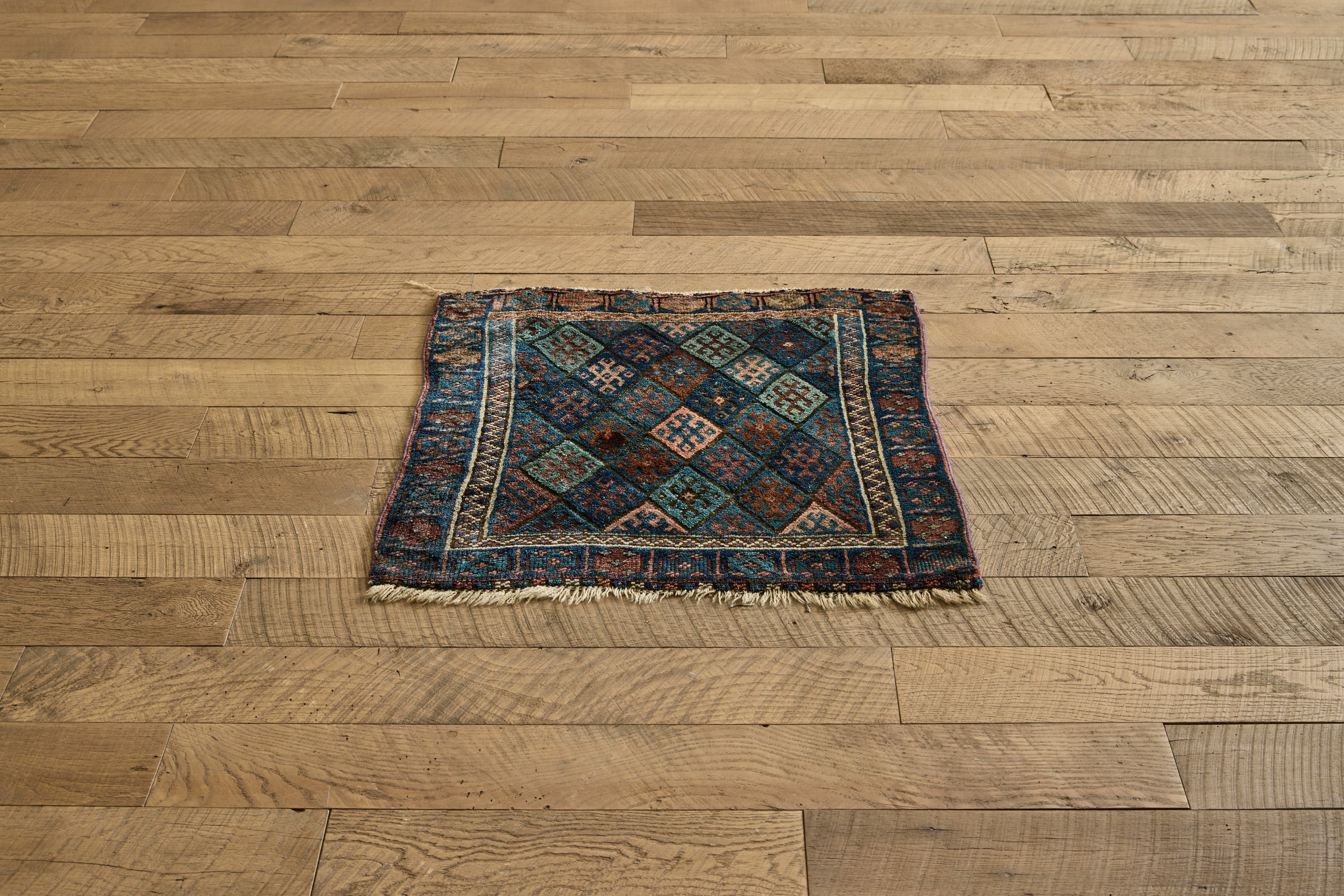 Blue Kurdish Scatter Rug 2'6 x 2'9