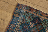 Blue Kurdish Scatter Rug 2'6 x 2'9