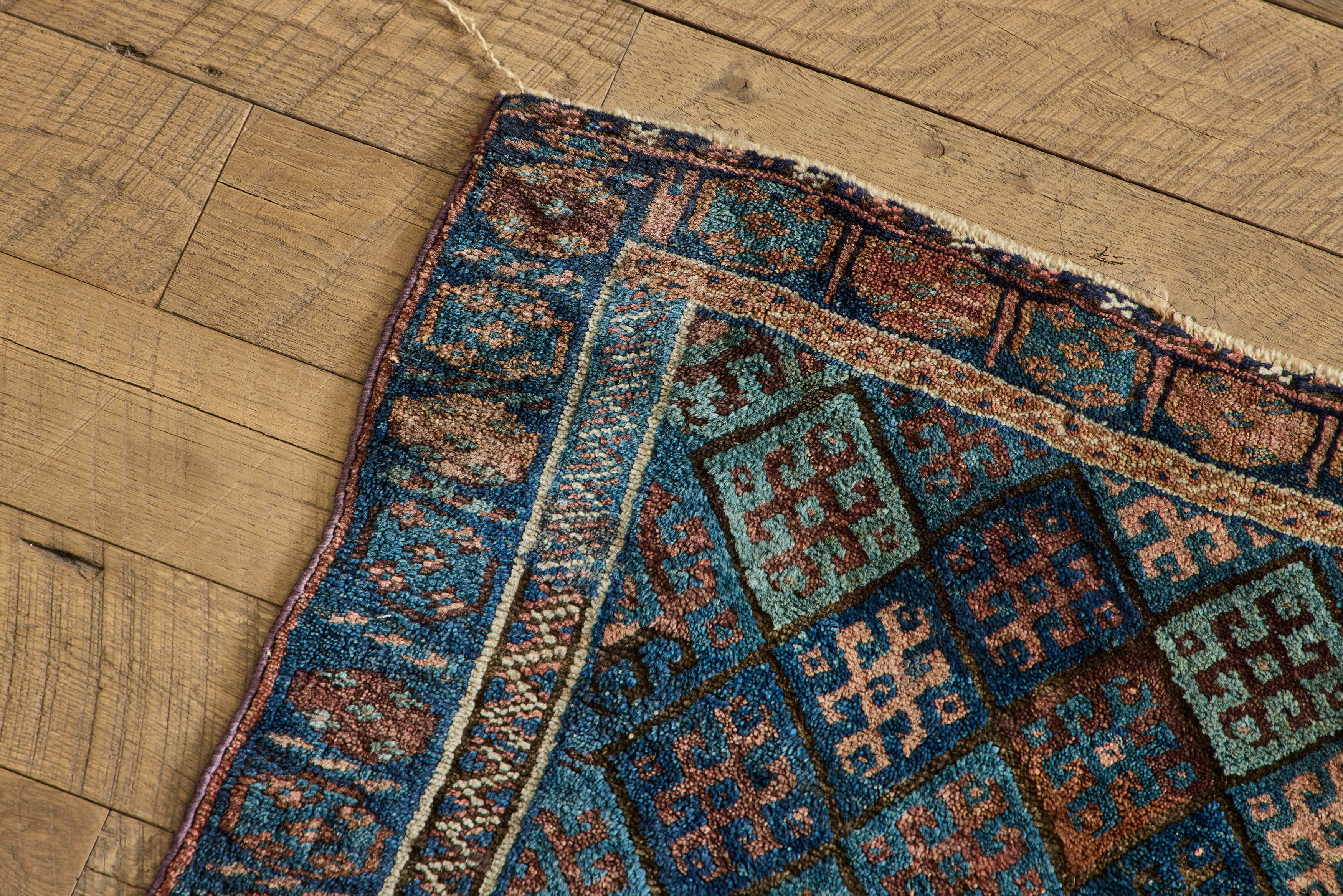 Blue Kurdish Scatter Rug 2'6 x 2'9