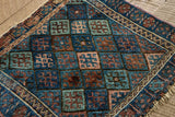 Blue Kurdish Scatter Rug 2'6 x 2'9