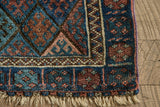 Blue Kurdish Scatter Rug 2'6 x 2'9