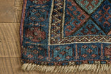 Blue Kurdish Scatter Rug 2'6 x 2'9
