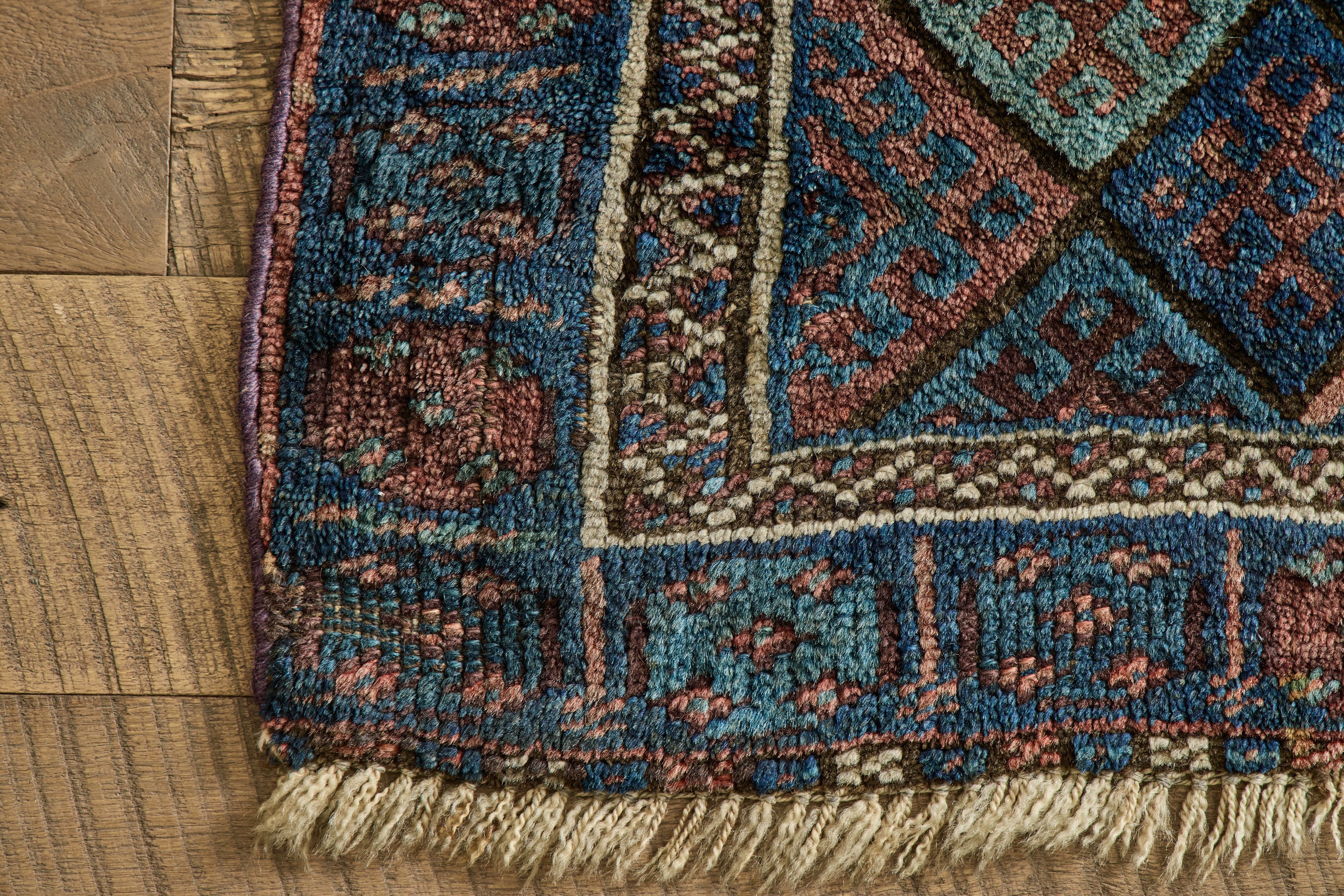 Blue Kurdish Scatter Rug 2'6 x 2'9
