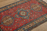 Floral Heriz Throw Rug 3'1 X 4'8