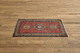 Floral Heriz Throw Rug 3'1 X 4'8