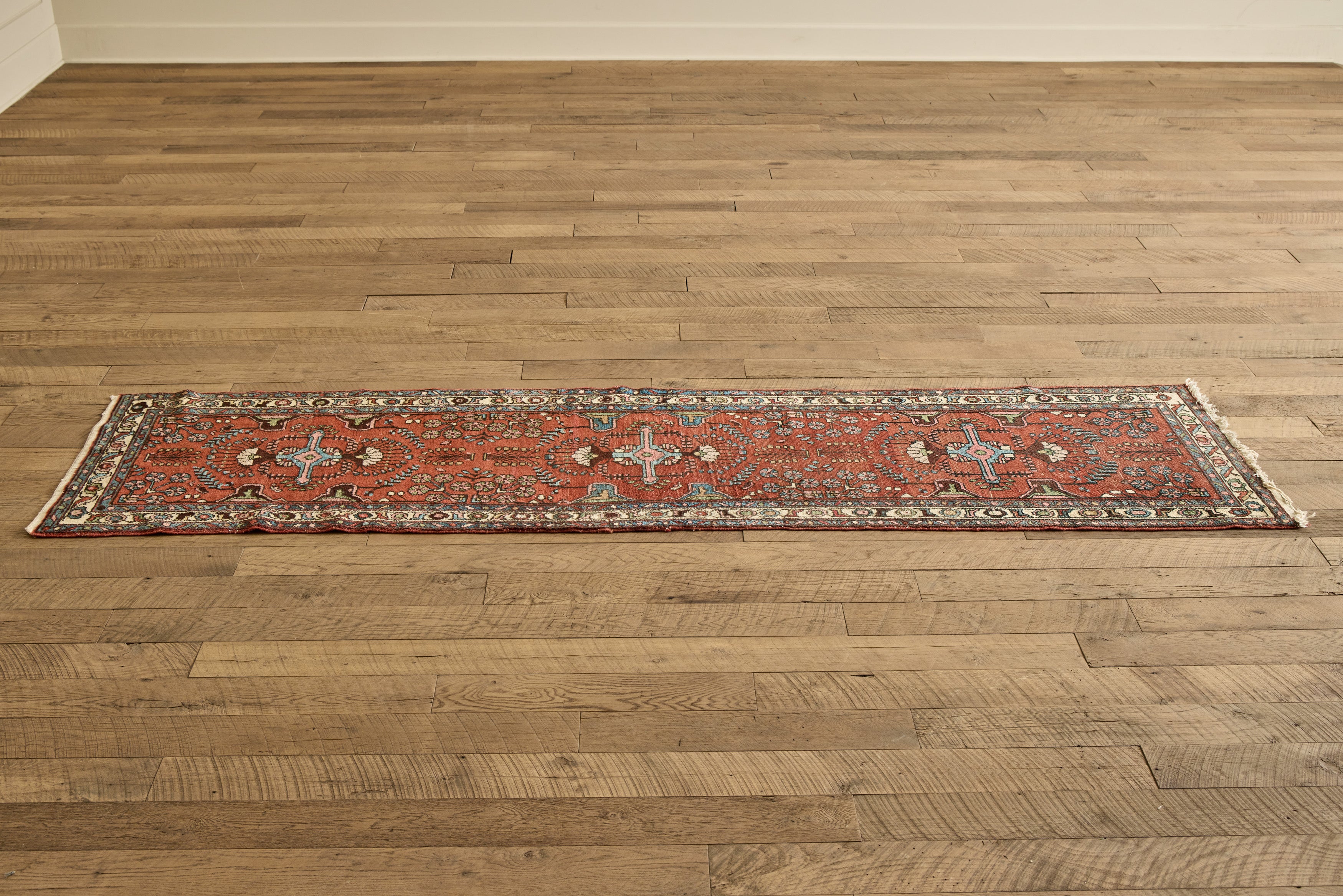 Red & Blue Persian Runner 2'7 x 9'6