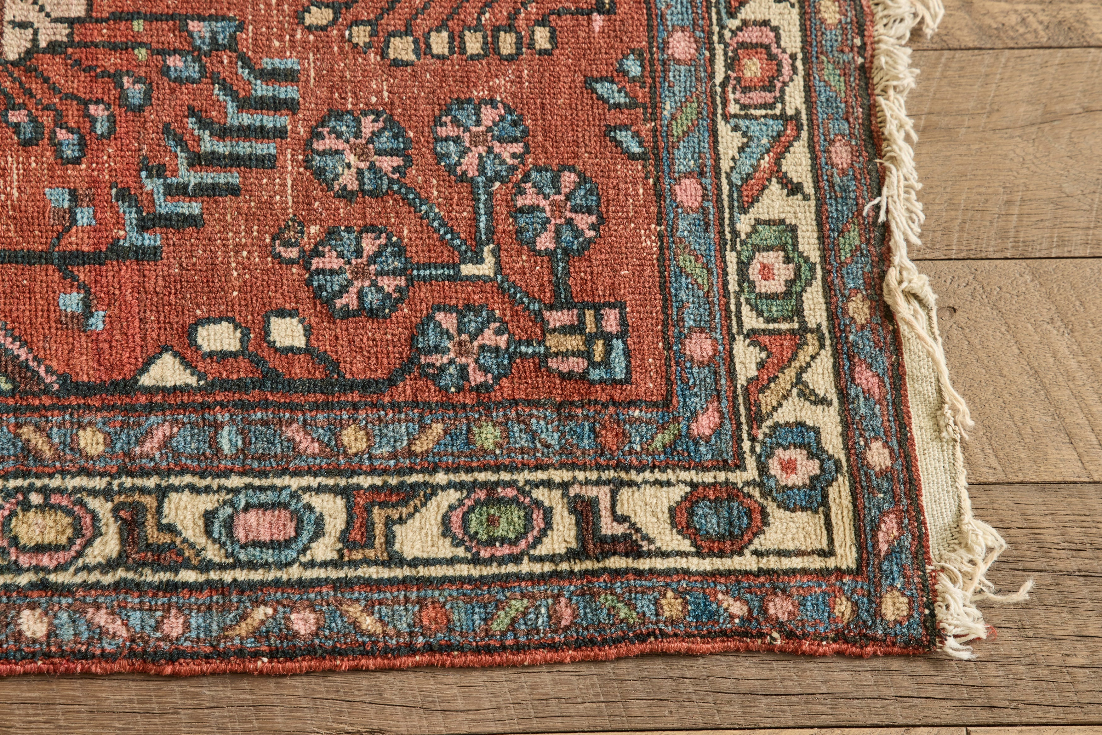 Red & Blue Persian Runner 2'7 x 9'6