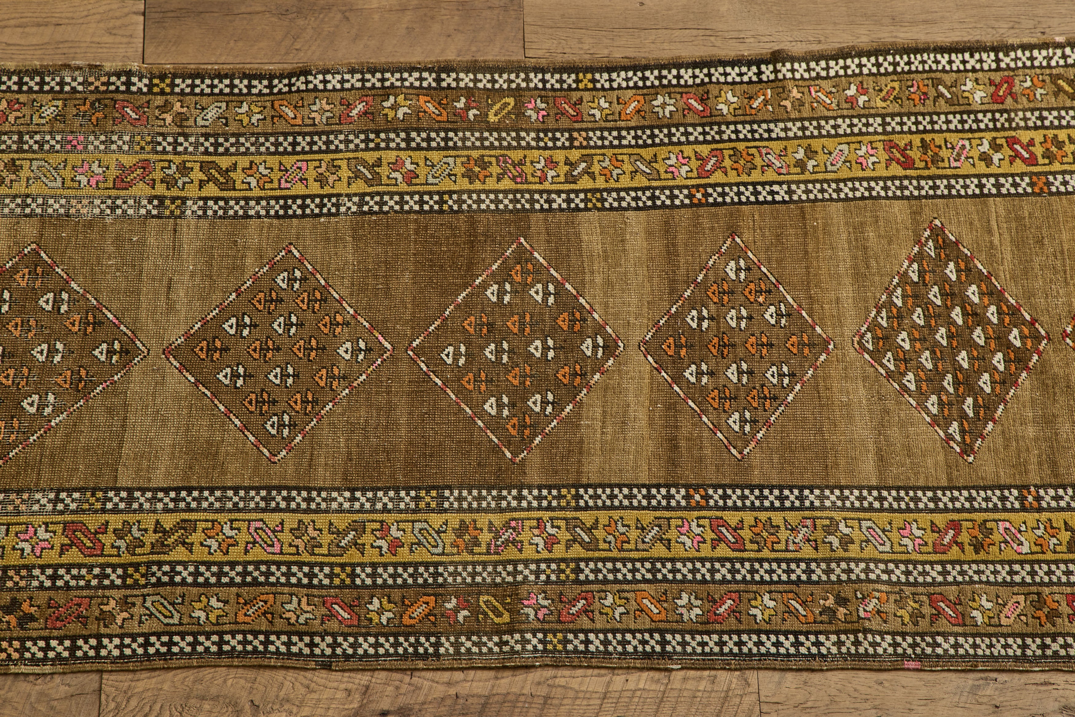 Diamond Pattern Tribal Runner 3'7 x 9'8