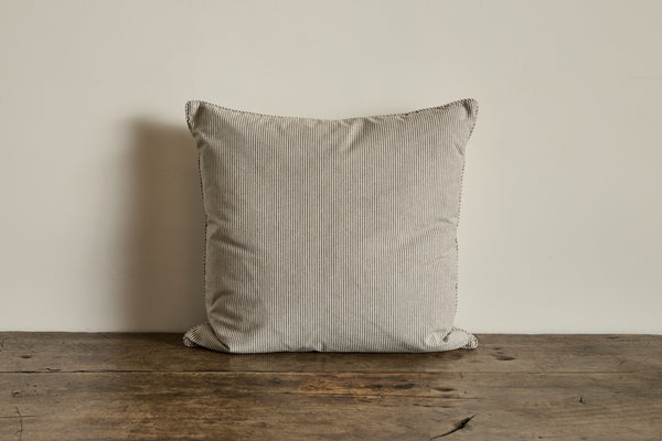 Howe Ticking in Brown/White Pillow