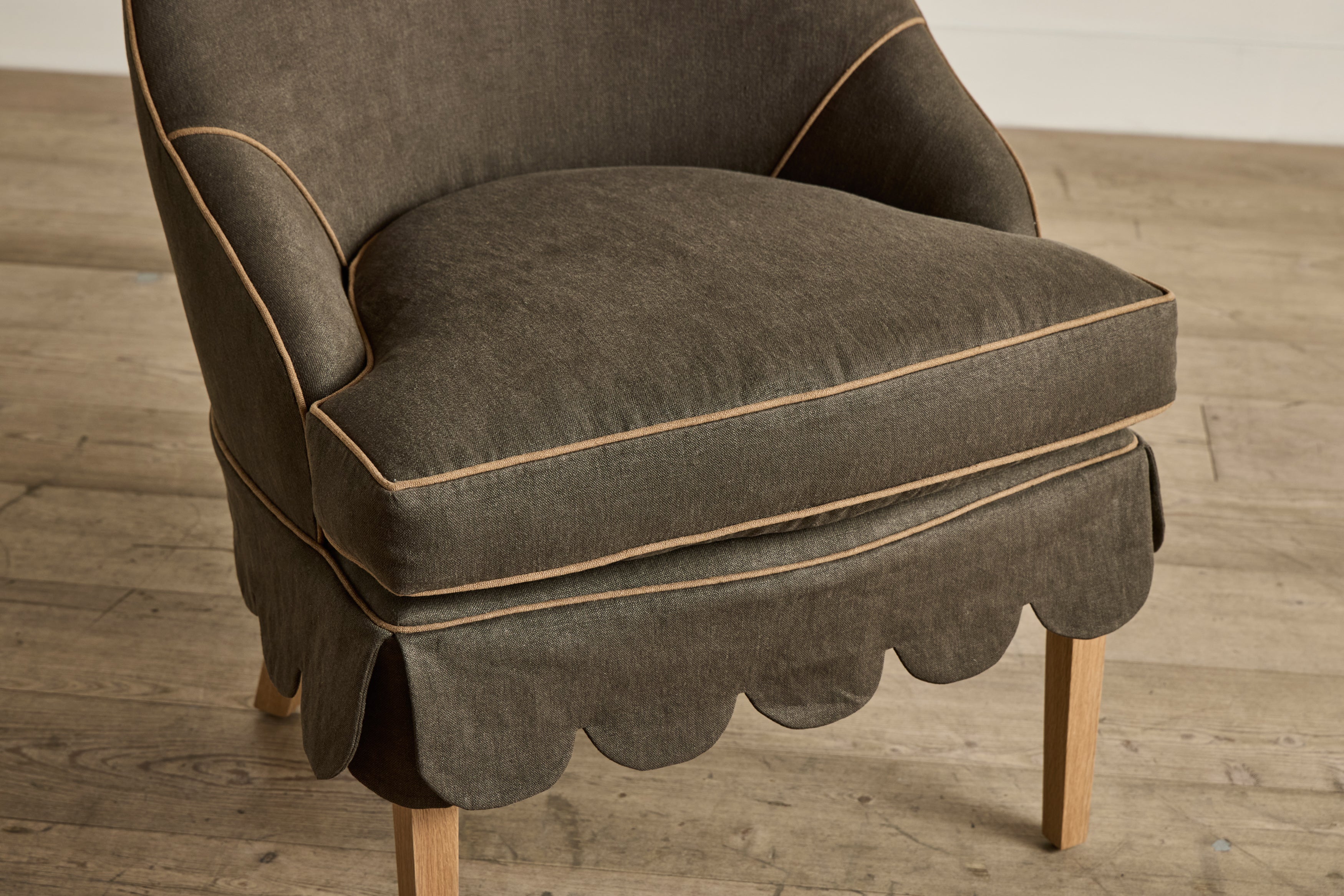 Shown in Customer's Own Material and Natural Oak, 25 In.