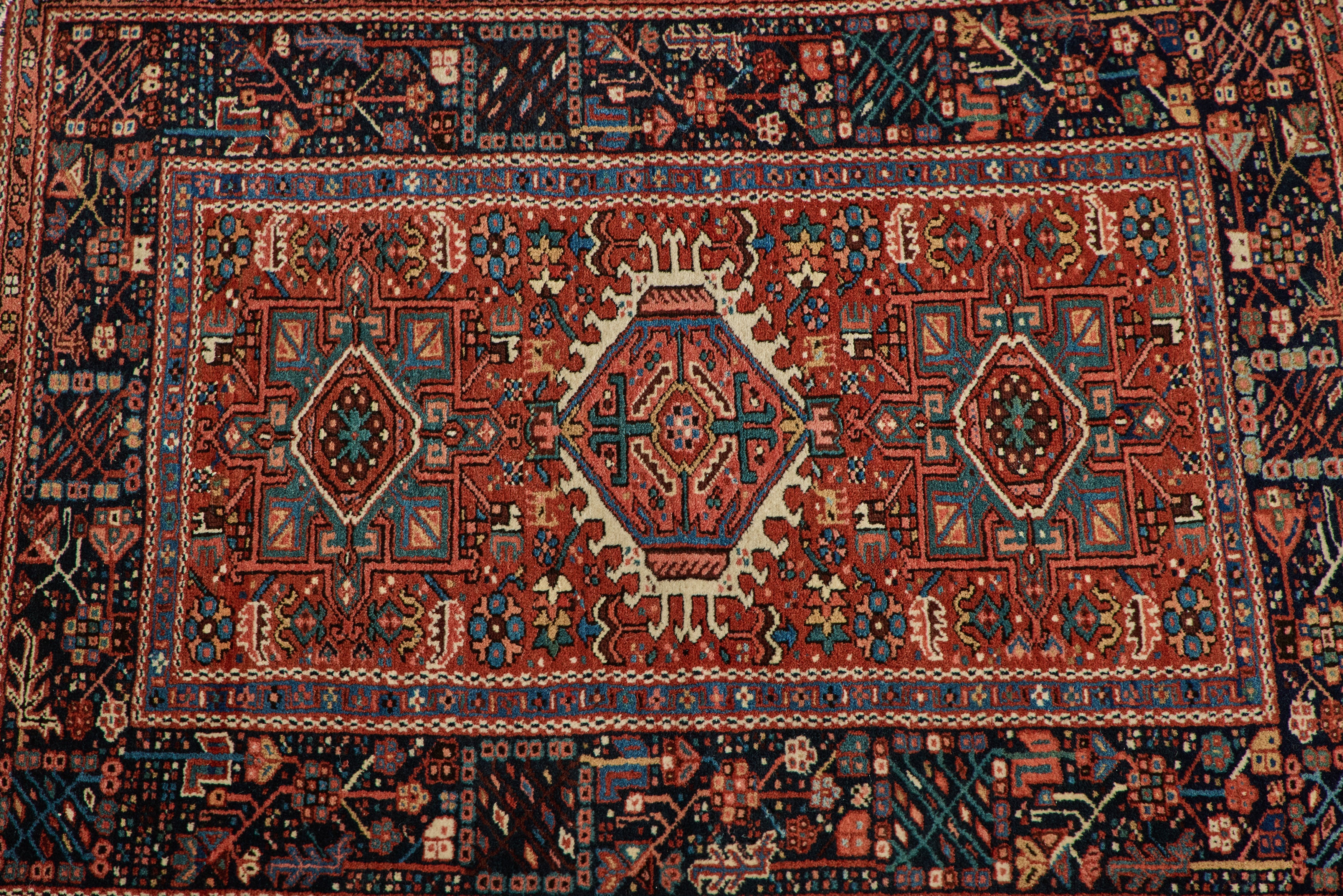 Tribal Medallion Throw Rug 3'8 X 4'8