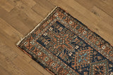 Blue & Orange Heriz Runner 2'9 X 9'6