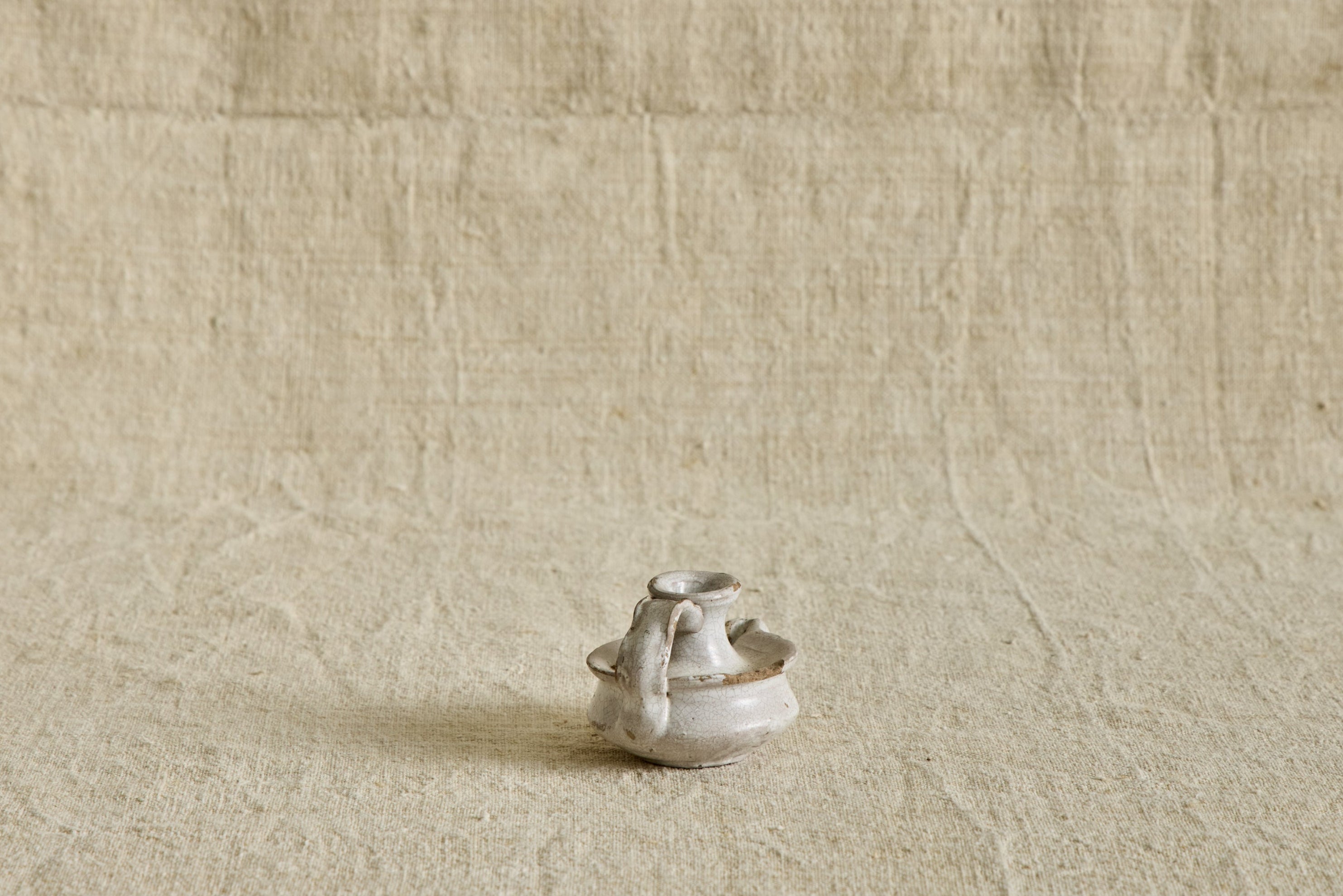 French Stoneware Candle Holder