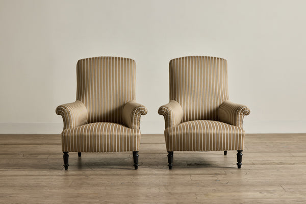 Howe Stripe High Back Chairs