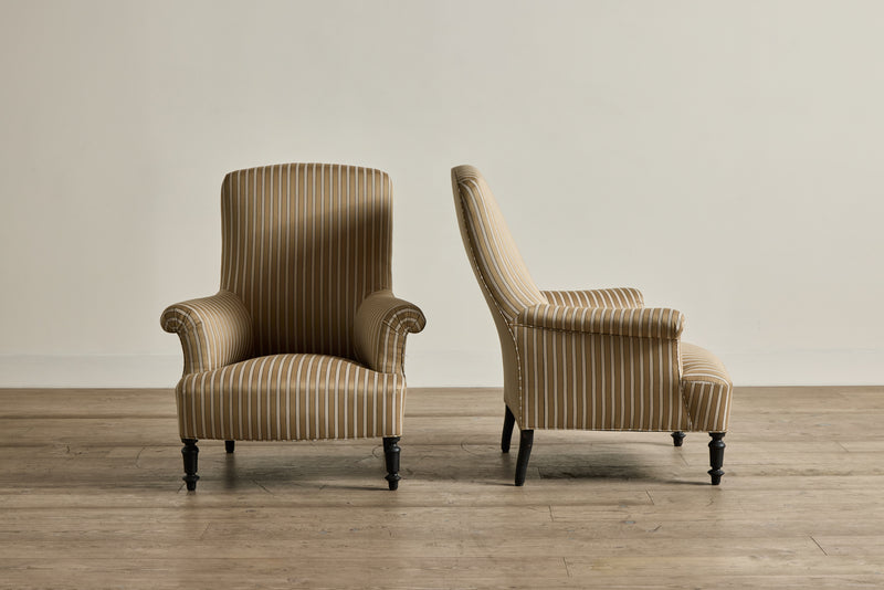 Howe Stripe High Back Chairs