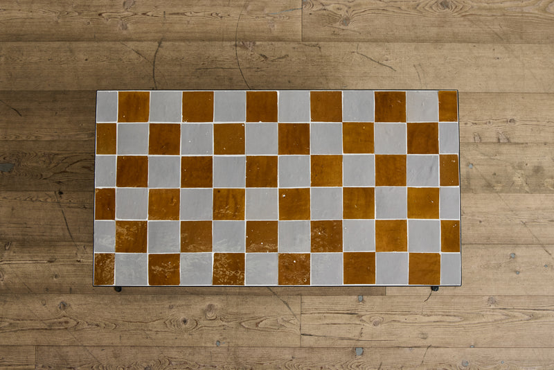 Amber & Grey Tile Coffee Table