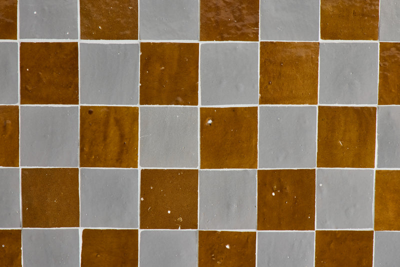 Amber & Grey Tile Coffee Table