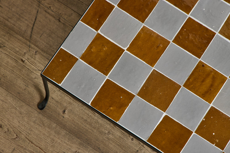 Amber & Grey Tile Coffee Table