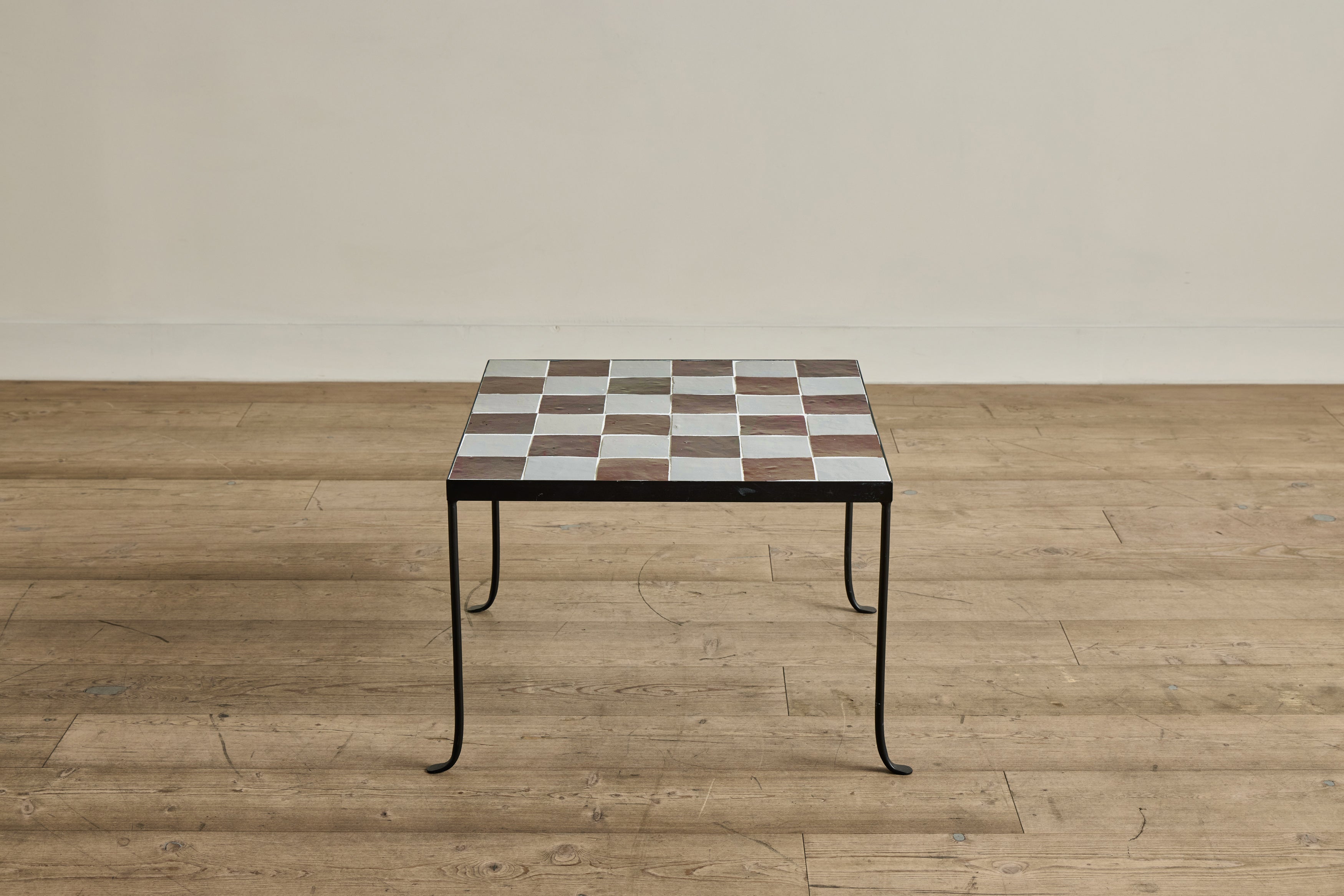 Burnt Sugar & Grey Tile Side Table
