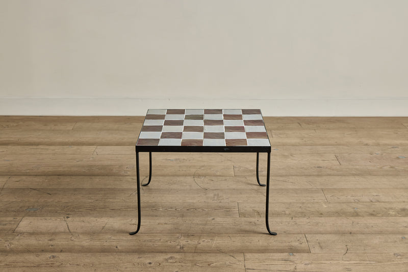 Burnt Sugar & Grey Tile Side Table