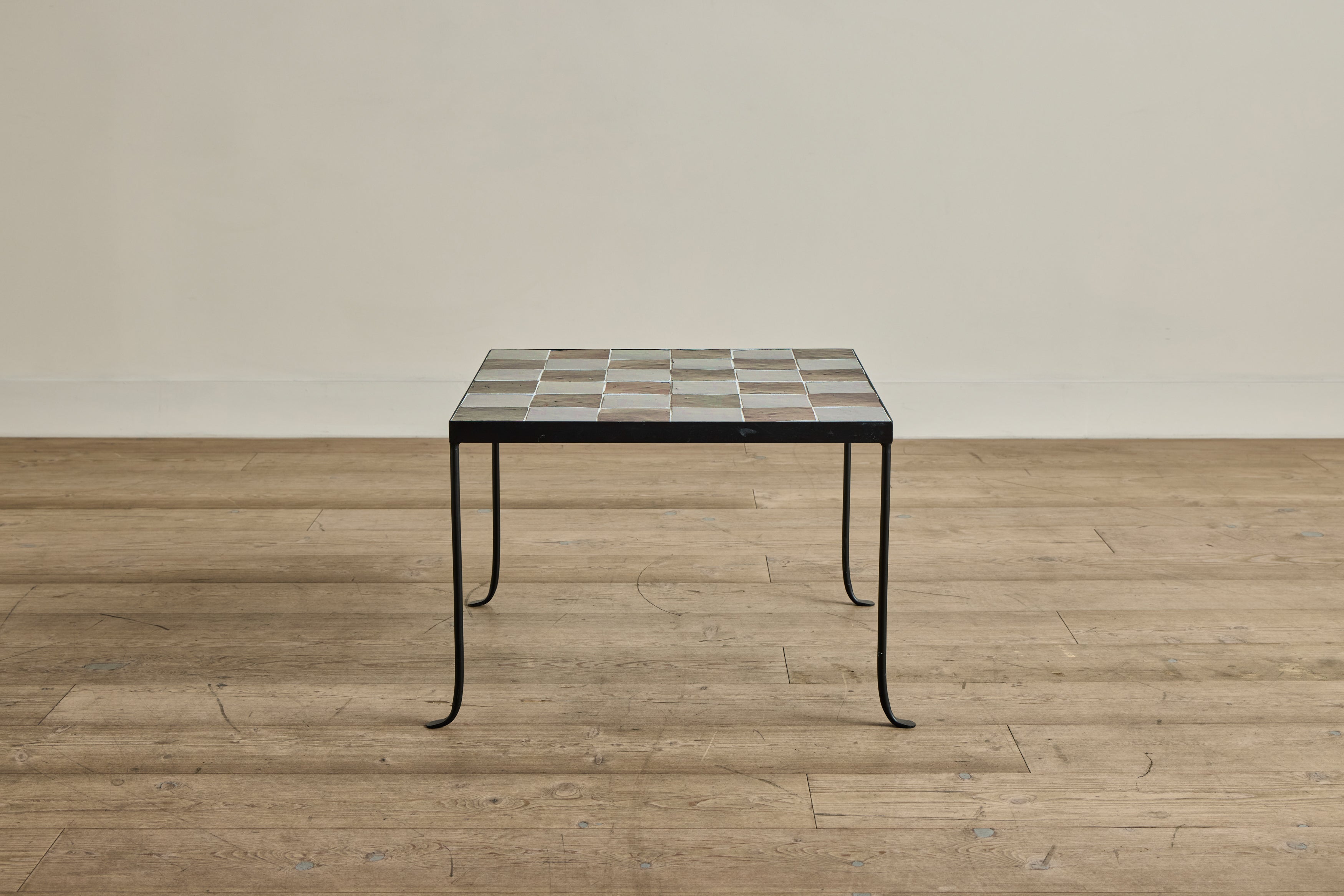 Burnt Sugar & Grey Tile Side Table