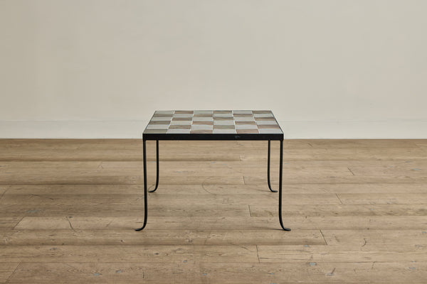 Burnt Sugar & Grey Tile Side Table