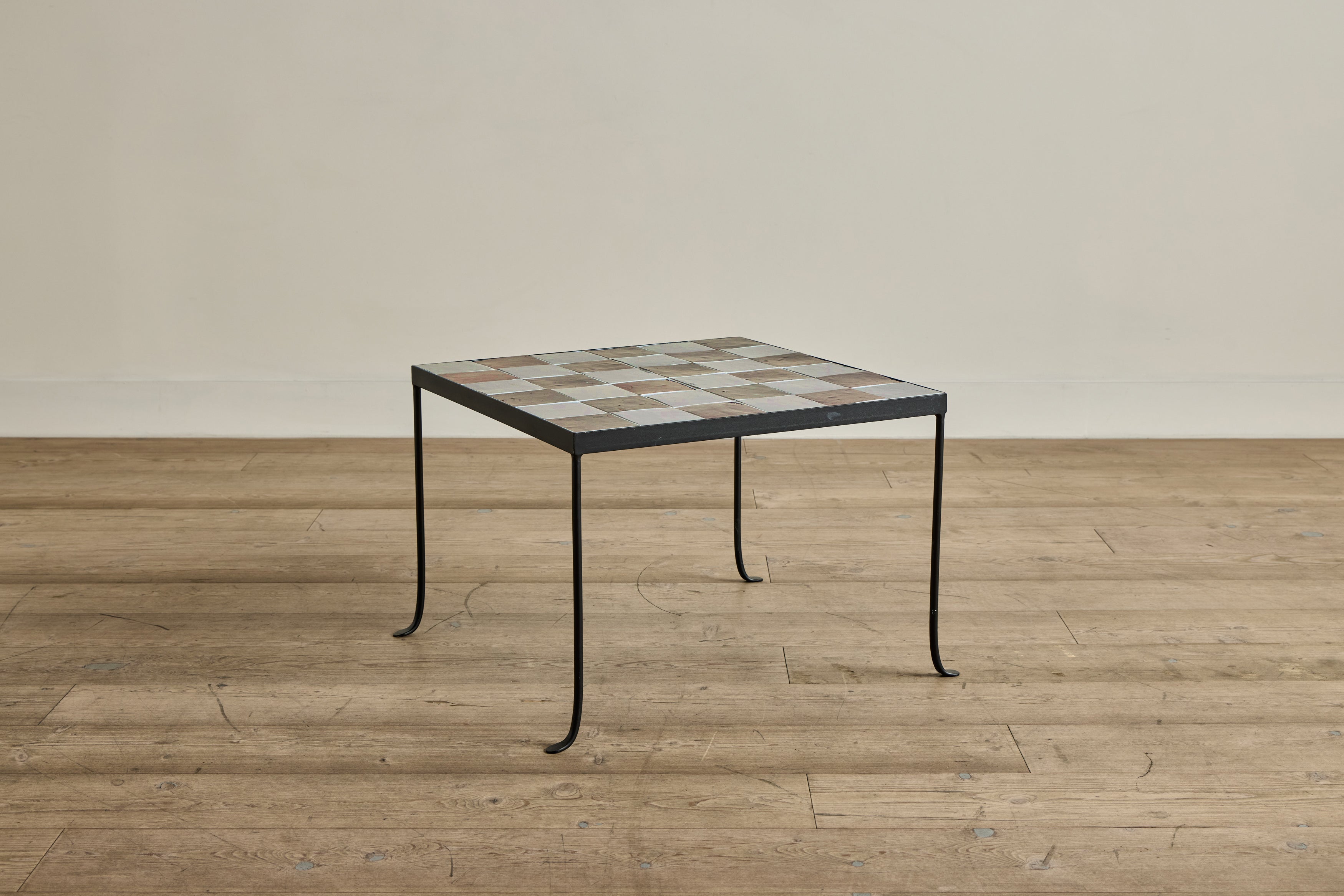 Burnt Sugar & Grey Tile Side Table