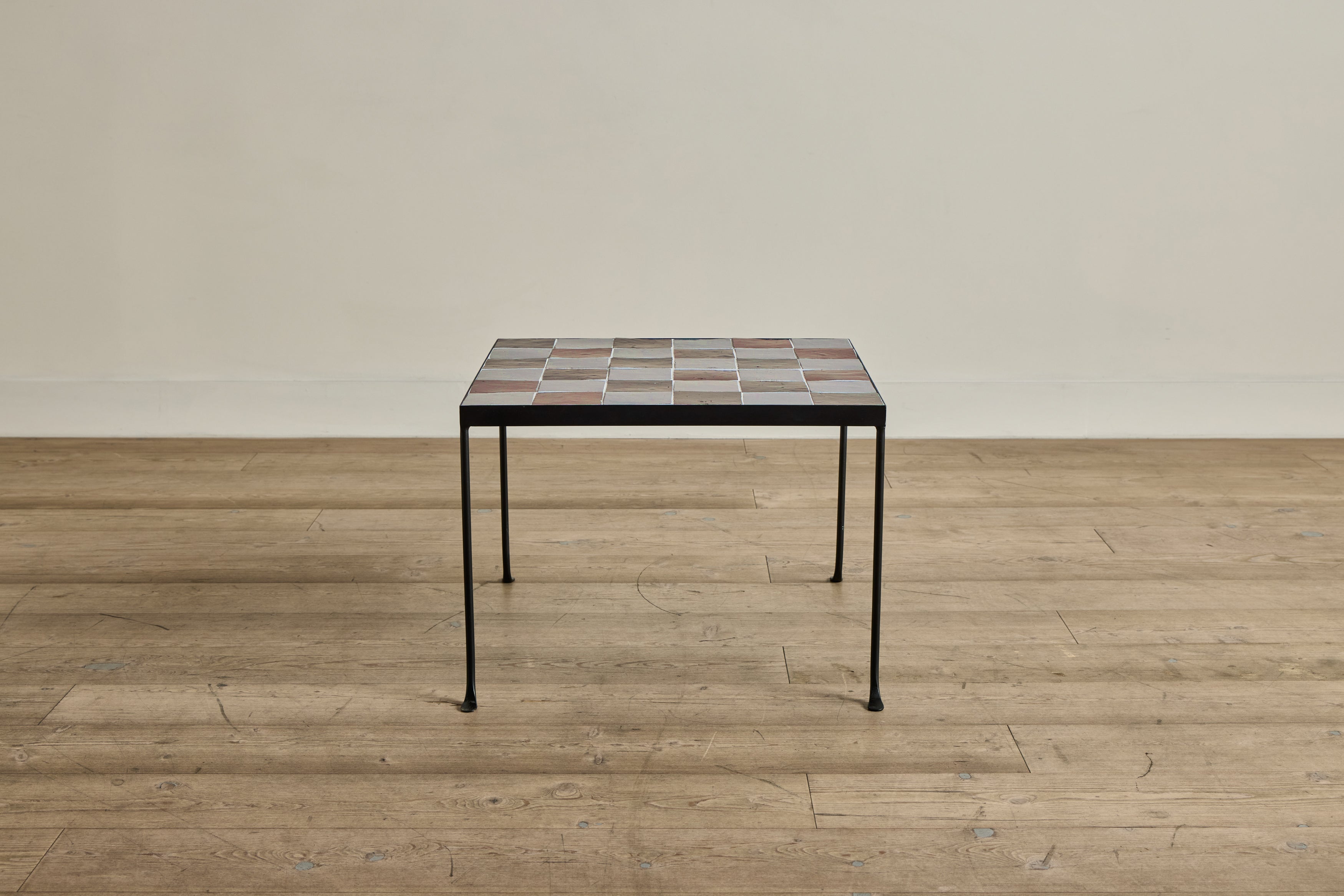 Burnt Sugar & Grey Tile Side Table