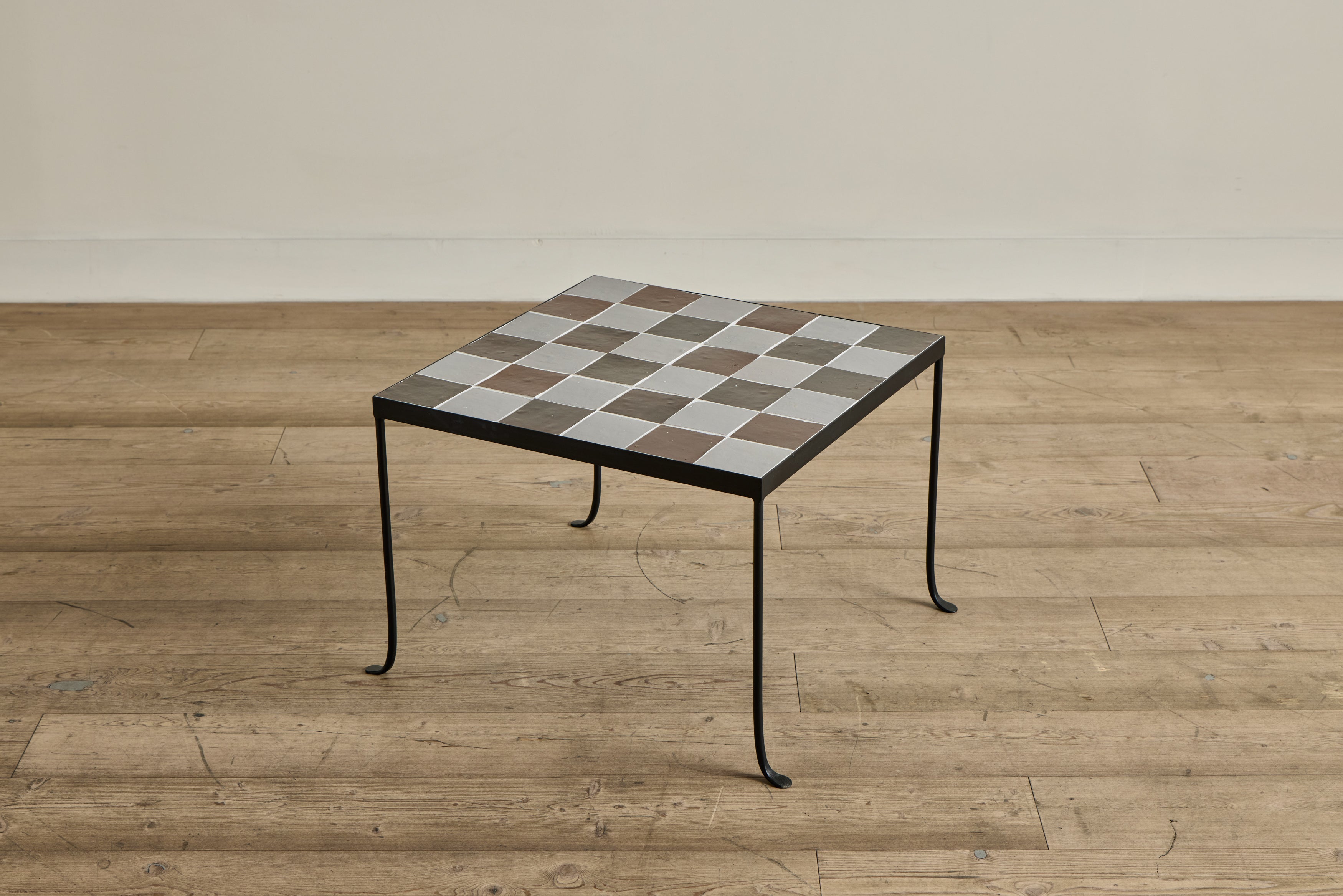 Burnt Sugar & Grey Tile Side Table