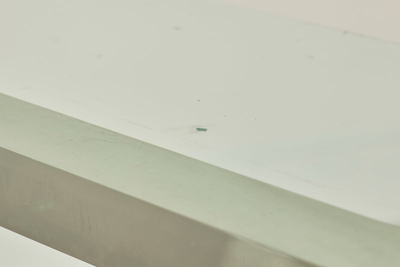 Glass & Steel Sawhorse Desk