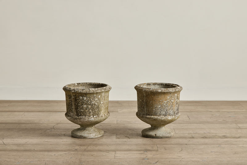 Pair of Concrete Urns