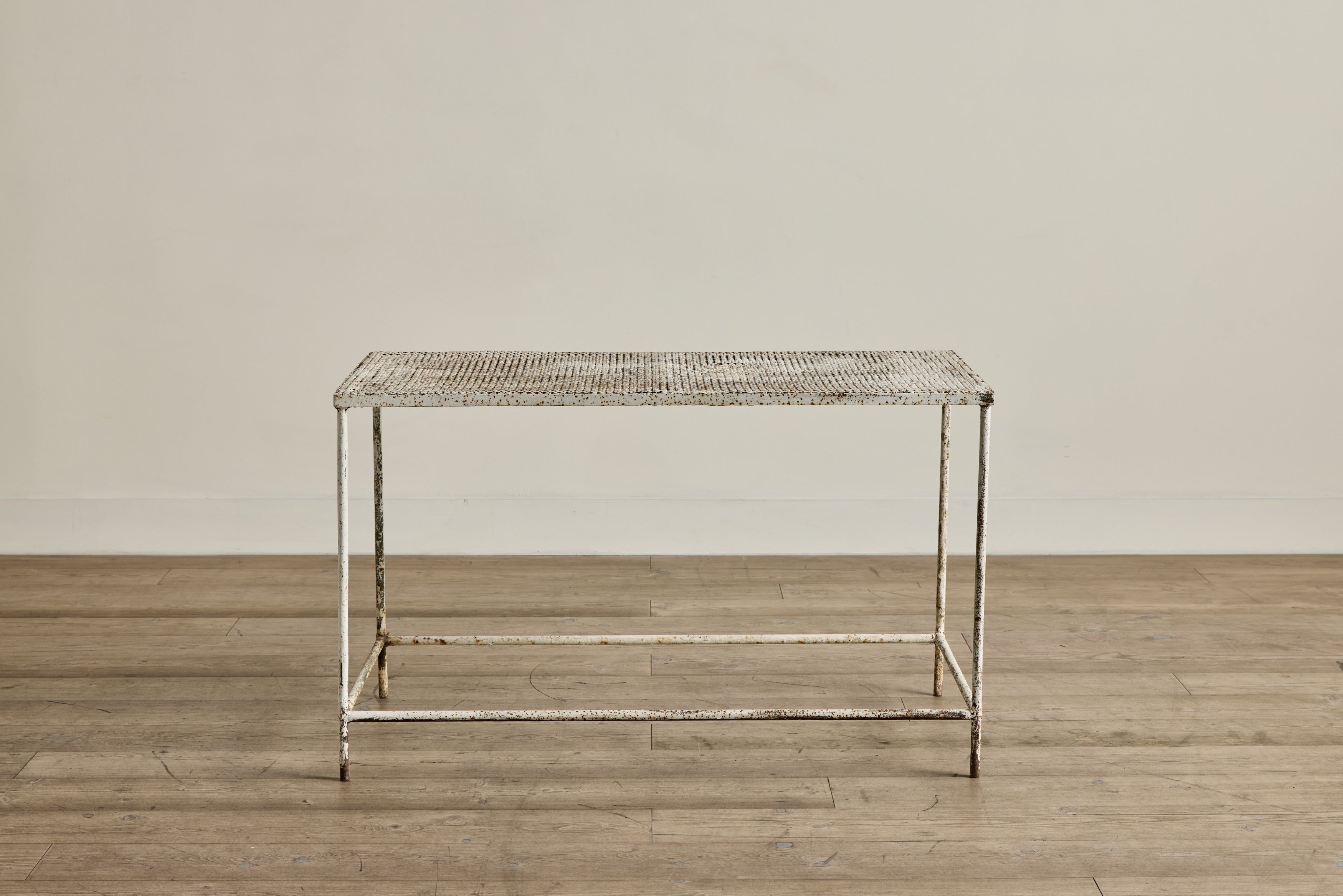 White Metal Side Table