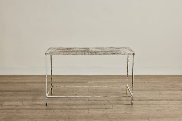 White Metal Side Table