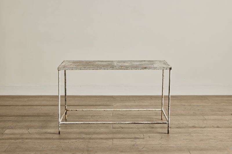 White Metal Side Table