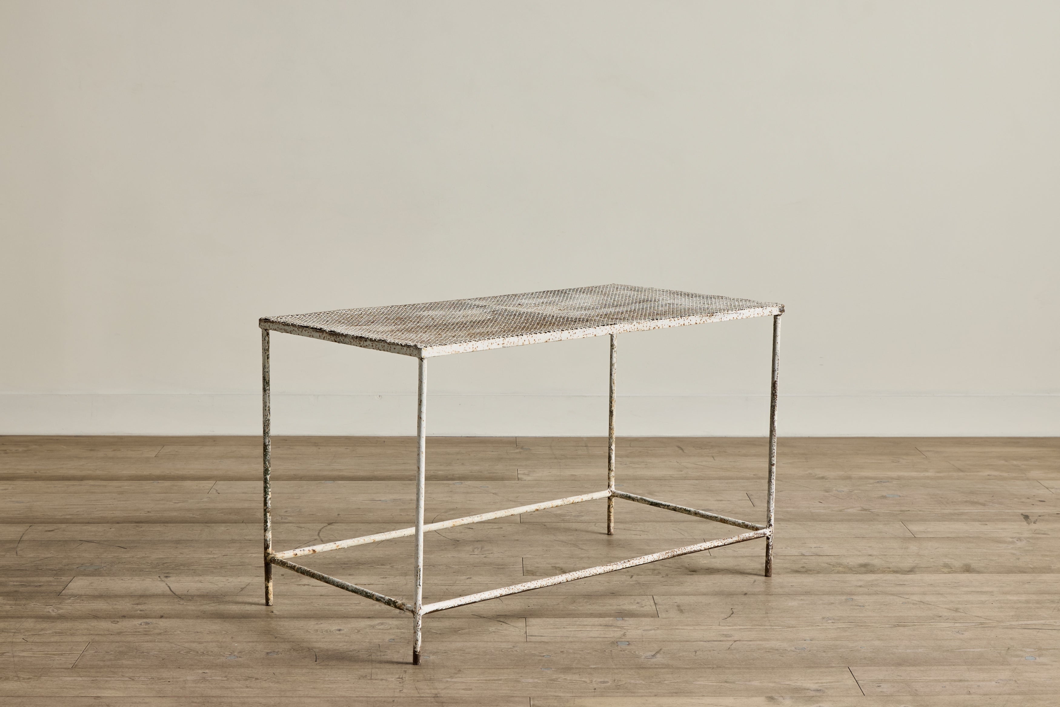 White Metal Side Table