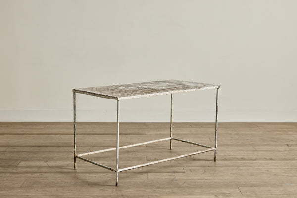 White Metal Side Table